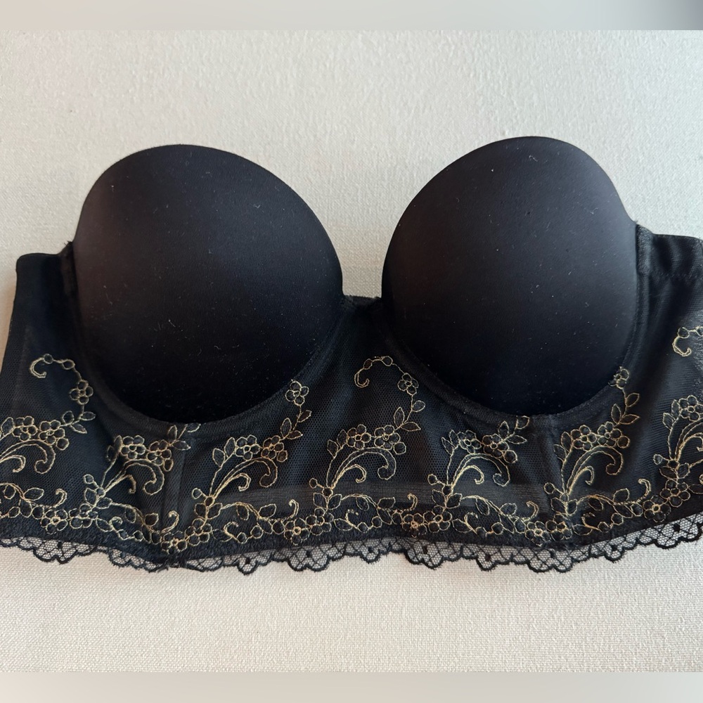 Aerie Black Strapless Bra 34C